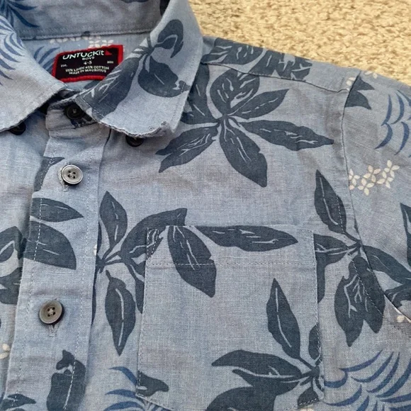 Untuckit “Murray” Boys Hawaiian Shirt, 4-5T - Picture 4 of 7